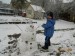 Štěpík postavil sněhuláka s dědou